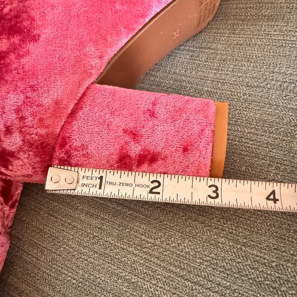 PINK VELVET zip-up stretch boots. 3” heel. SIZE 38. BRAND NEW NEVER WORN. - Picture 6 of 8